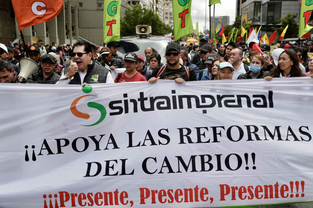 Manifestación en Bogotá.