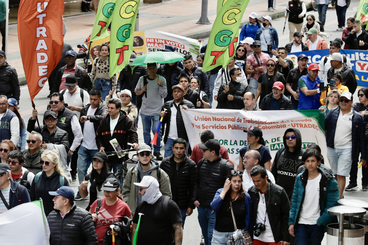 Manifestación en Bogotá.