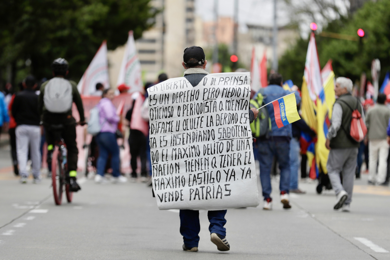 Manifestación en Bogotá.