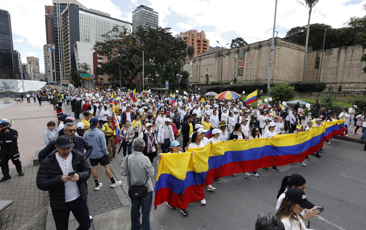 La 'Marcha del silencio' en Bogotá.