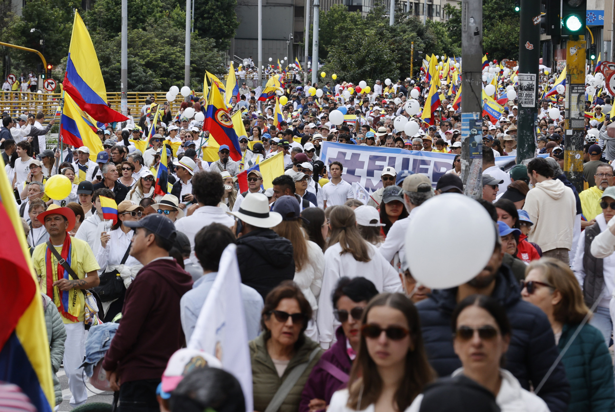 La 'Marcha del silencio' en Bogotá.