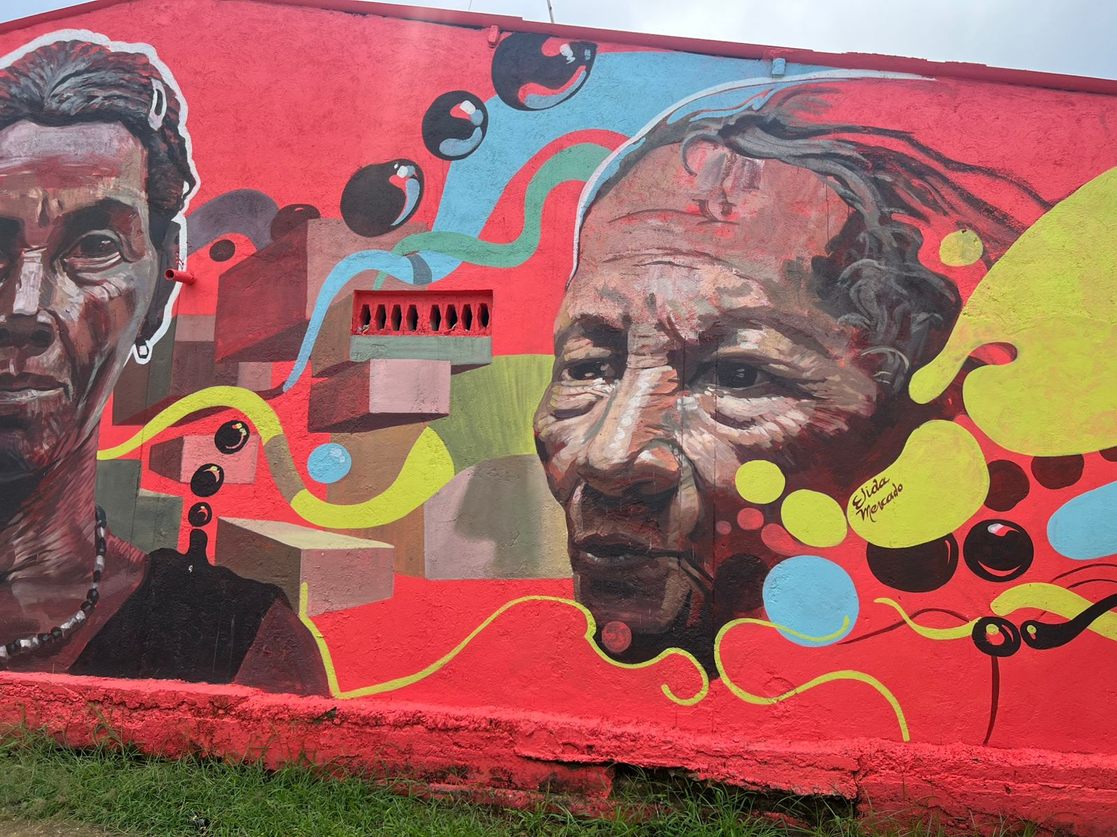 Mural en San Basilio de Palenque.