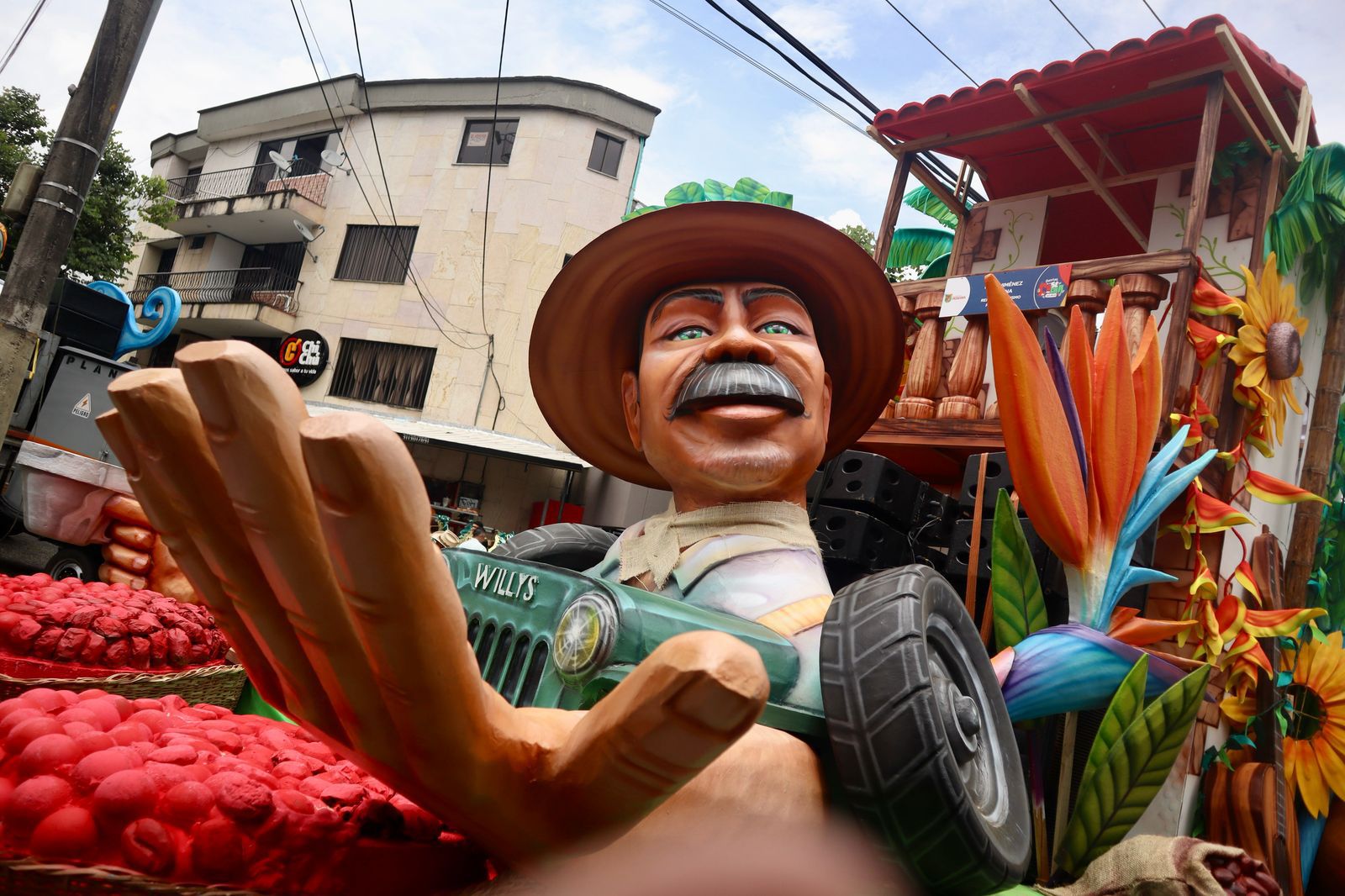 Carroza en la Fiestas de la Cosecha, en Pereira. 