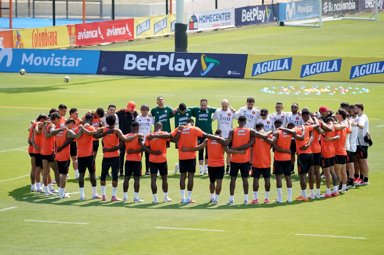 Entrenamiento de la Selección Colombia en Barranquilla.