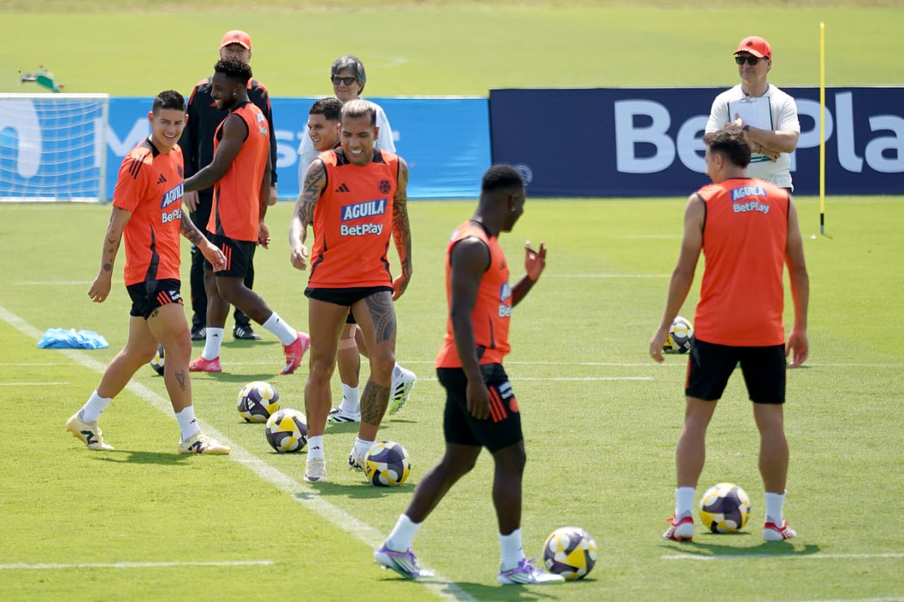 Entrenamiento de la Selección Colombia en Barranquilla.