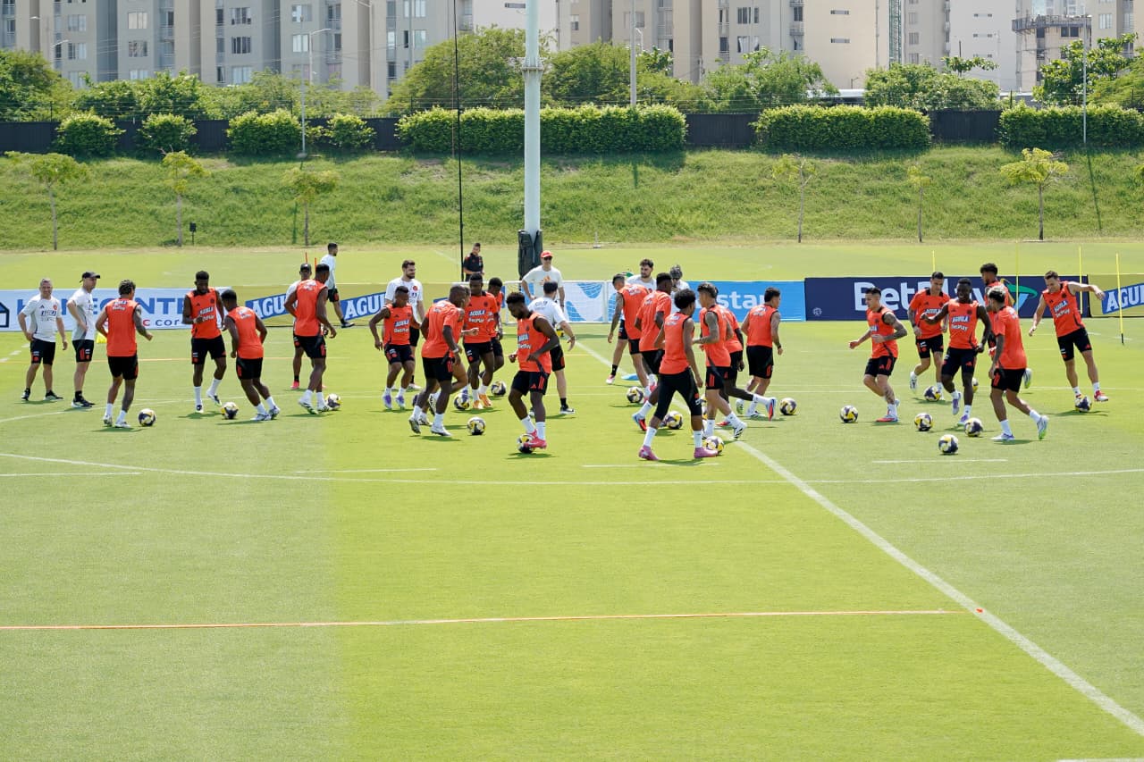 Entrenamiento de la Selección Colombia en Barranquilla.