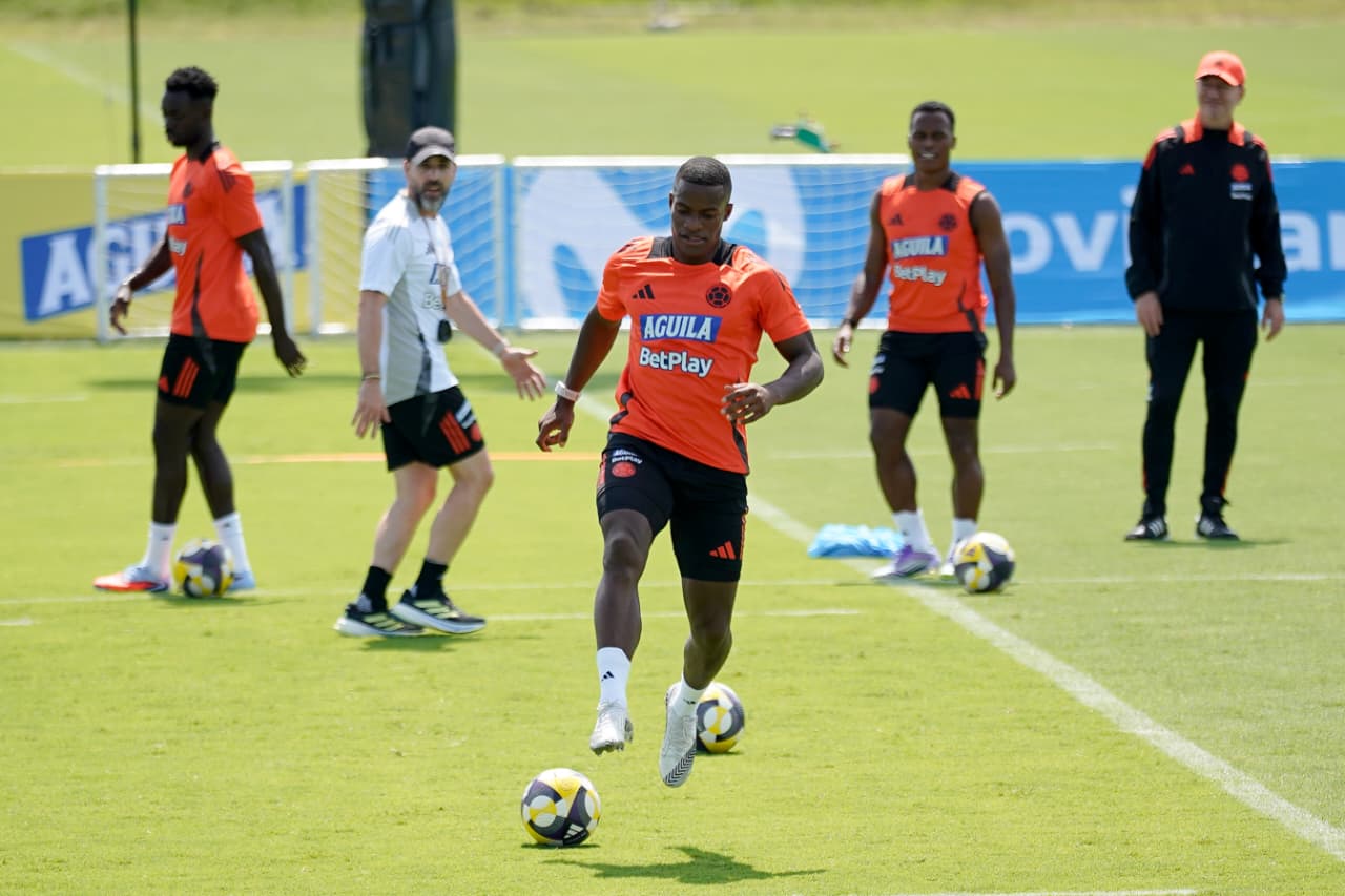 Entrenamiento de la Selección Colombia en Barranquilla.