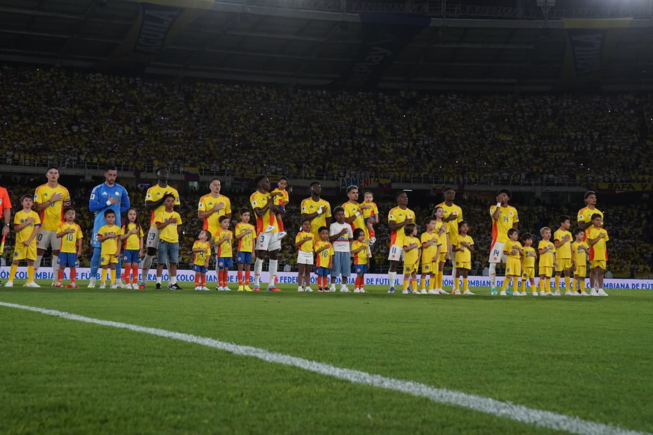Selección Colombia formada.