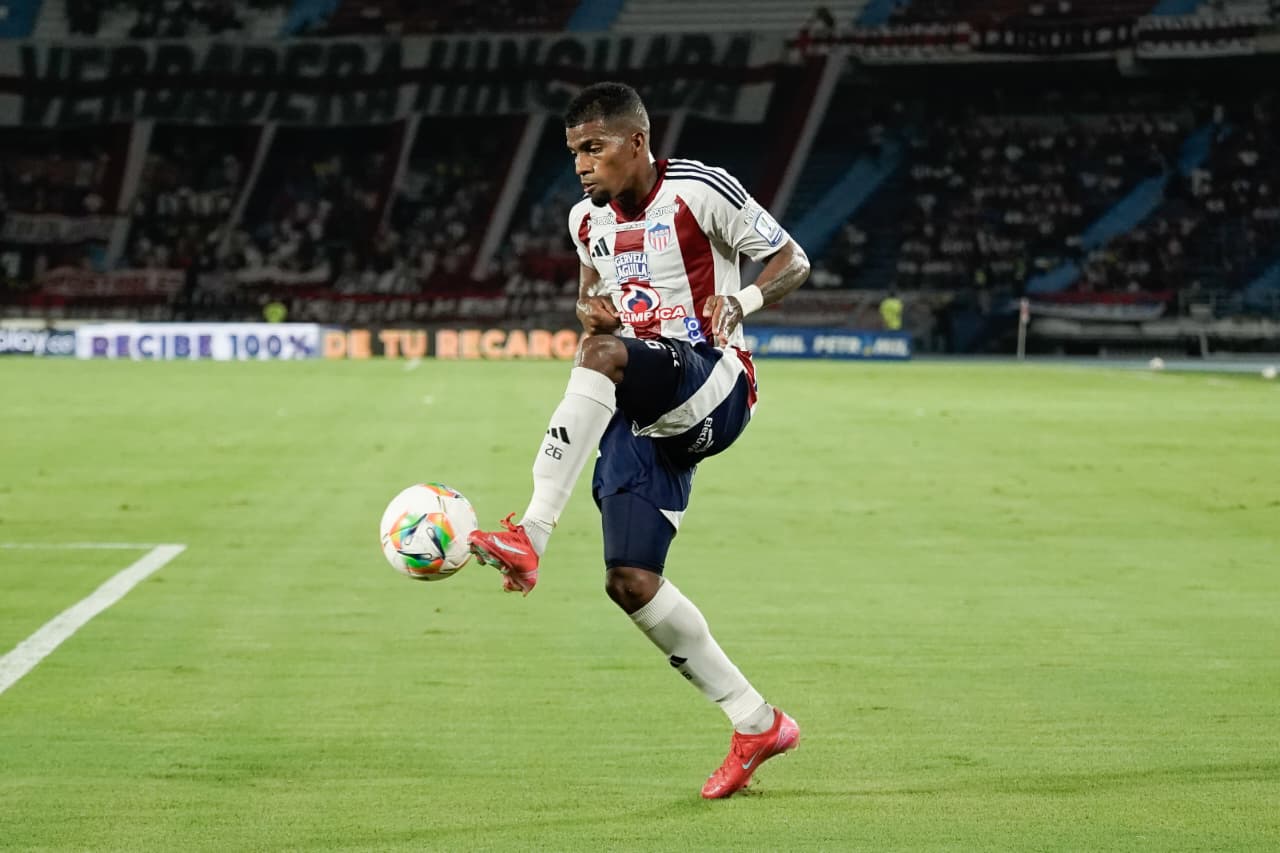 Aspecto del partido entre Junior y Equidad. 