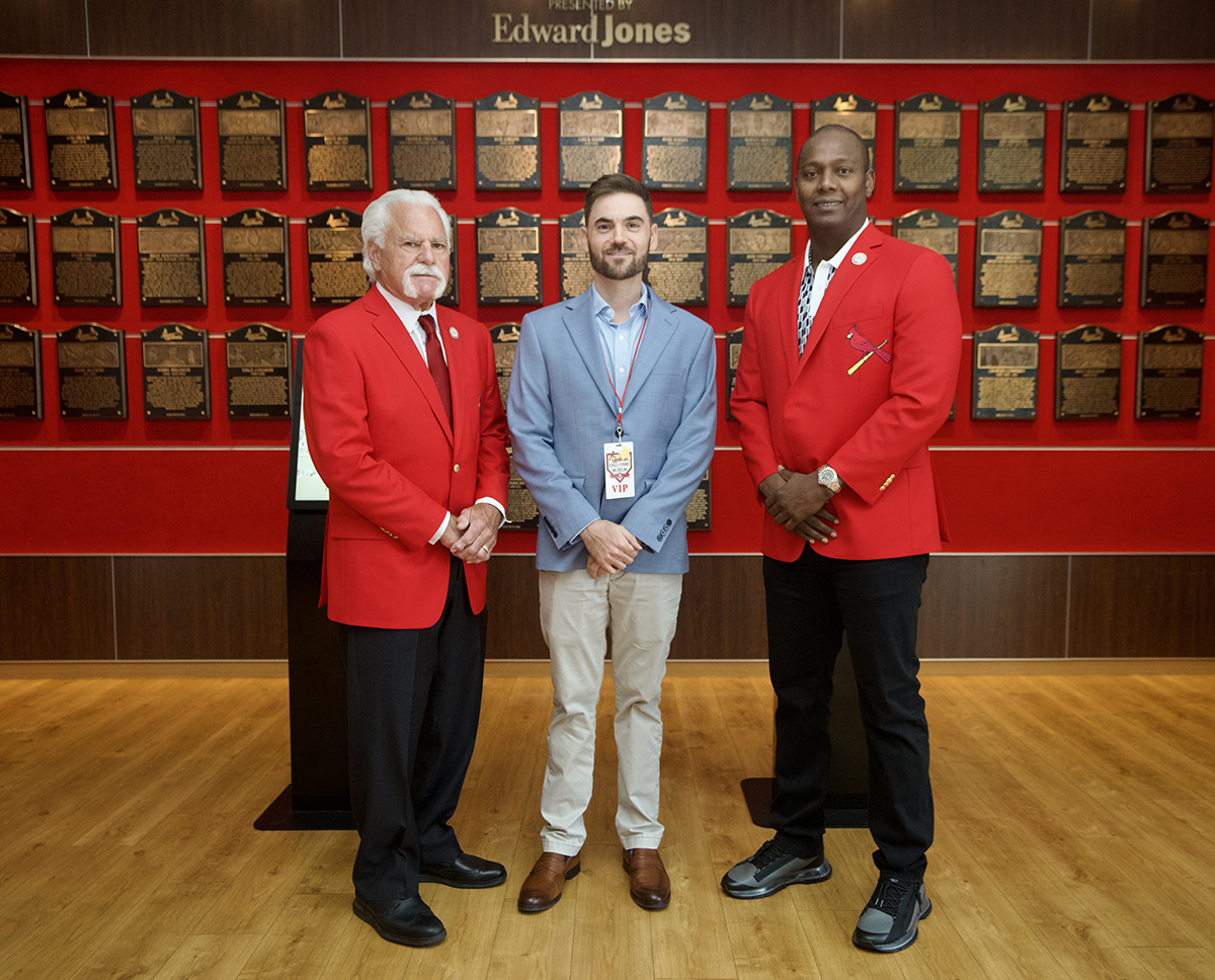 Rentería presente en el Salón de la Fama de los Cardenales. 