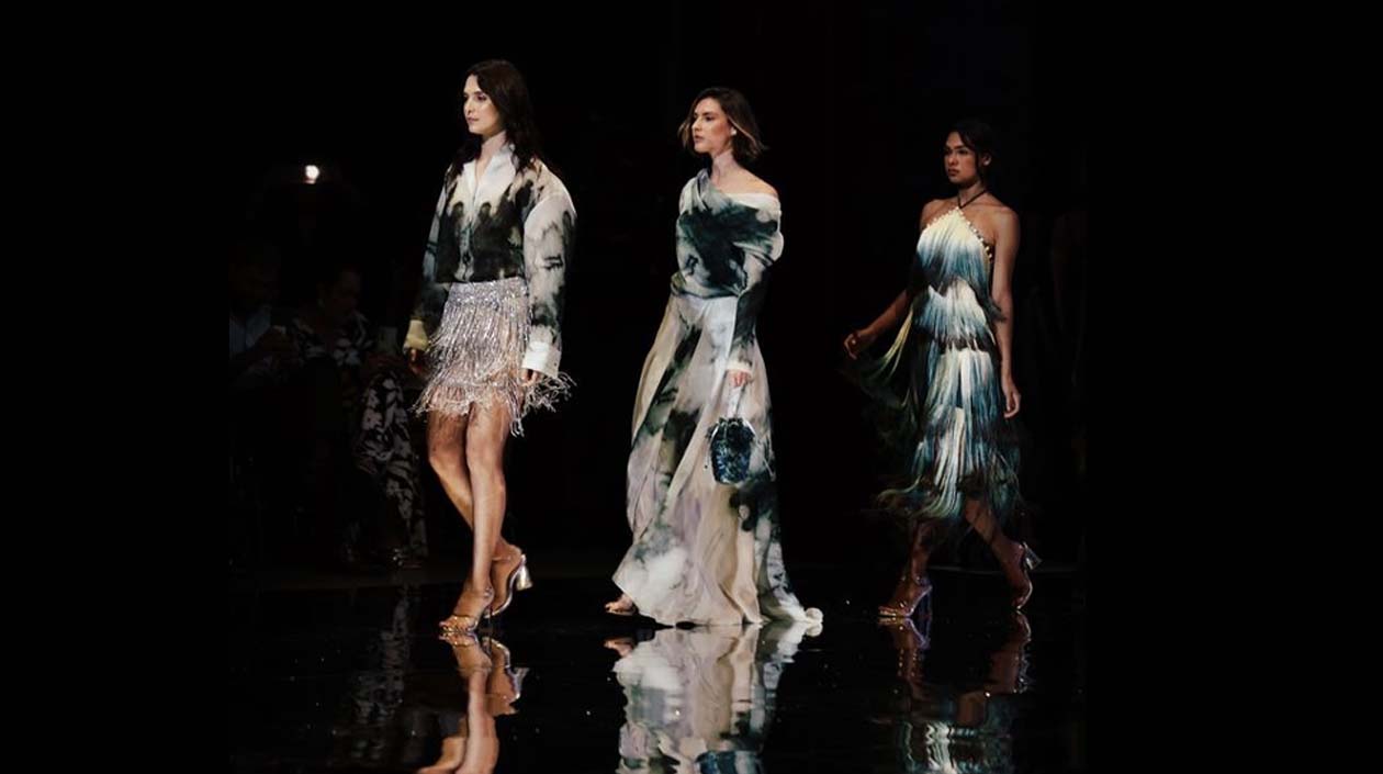 Vestidos largos en color aguamarina. 