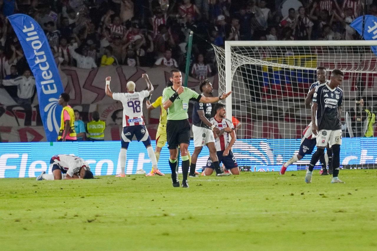 Celebración al final del partido.