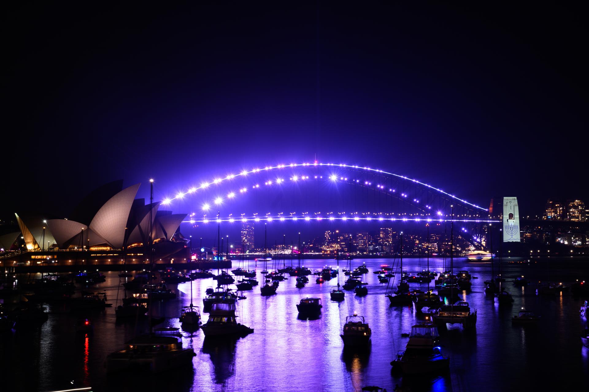 Festejo en la bahía de Sídney.