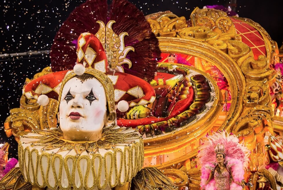 Carroza popular del Carnaval de Venecia. 