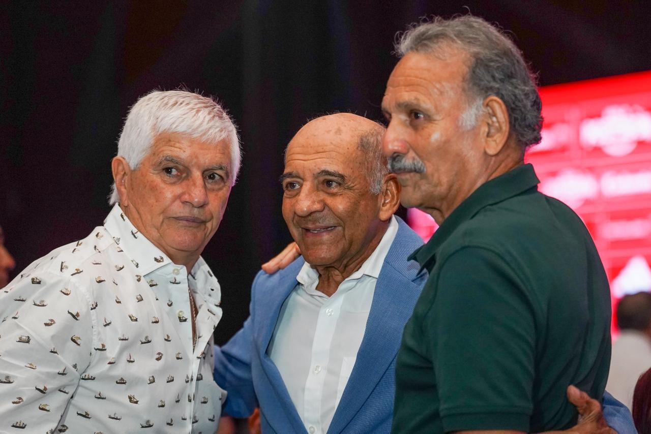 Julio Comesaña, Jesús ‘Toto’ Rubio y Rafael Reyes, leyendas del equipo.