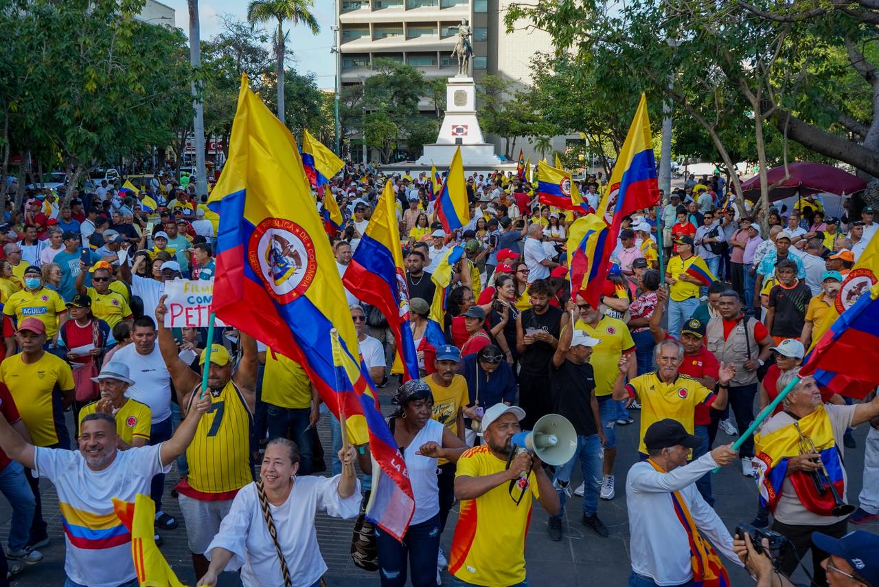 La concentración de manifestantes fue en el Paseo Bolívar