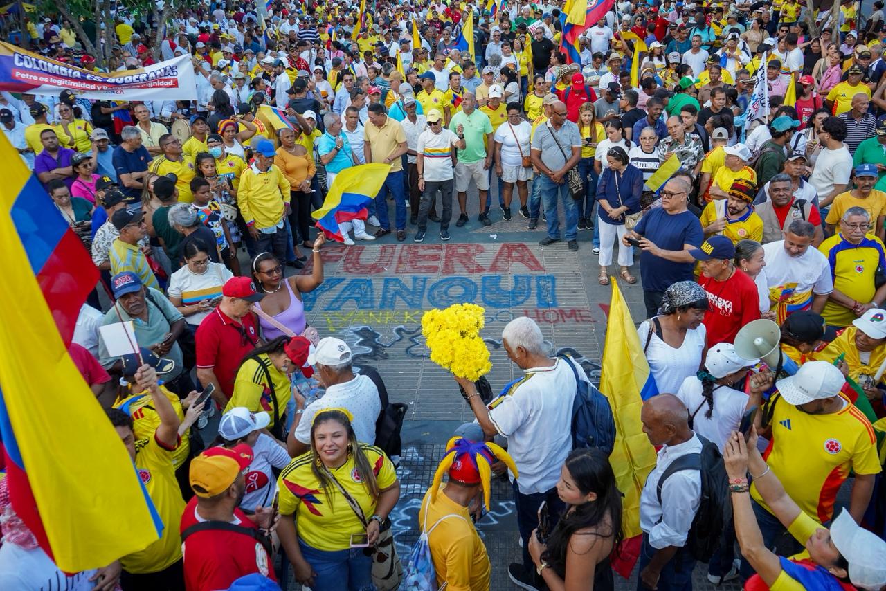 La manifestación en el Paseo Bolpivar fue multitudinaria.
