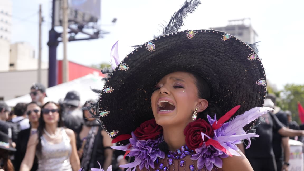 La Reina Infantil del Carnaval 2026, Sharon Acosta, en la calle 84. 