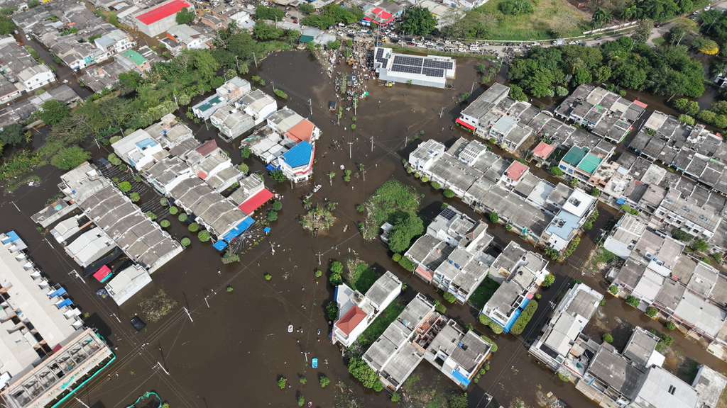 La inundación en el departamento de Córdoba.