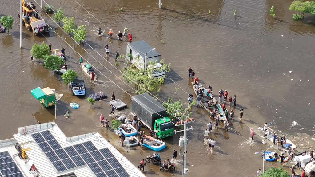 La inundación en el departamento de Córdoba.