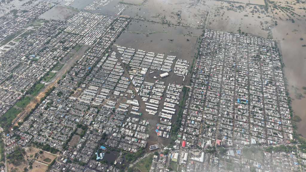 La inundación en el departamento de Córdoba.