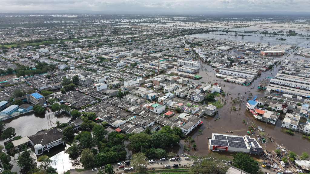La inundación en el departamento de Córdoba.