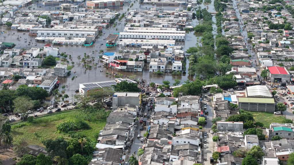 La inundación en el departamento de Córdoba.