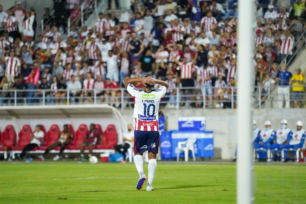 Luis Fernando Muriel se lamenta ante una jugada.