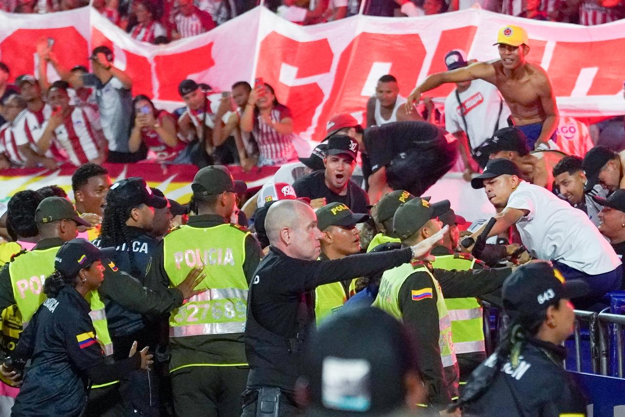 Celebración de los jugadores de Junior.