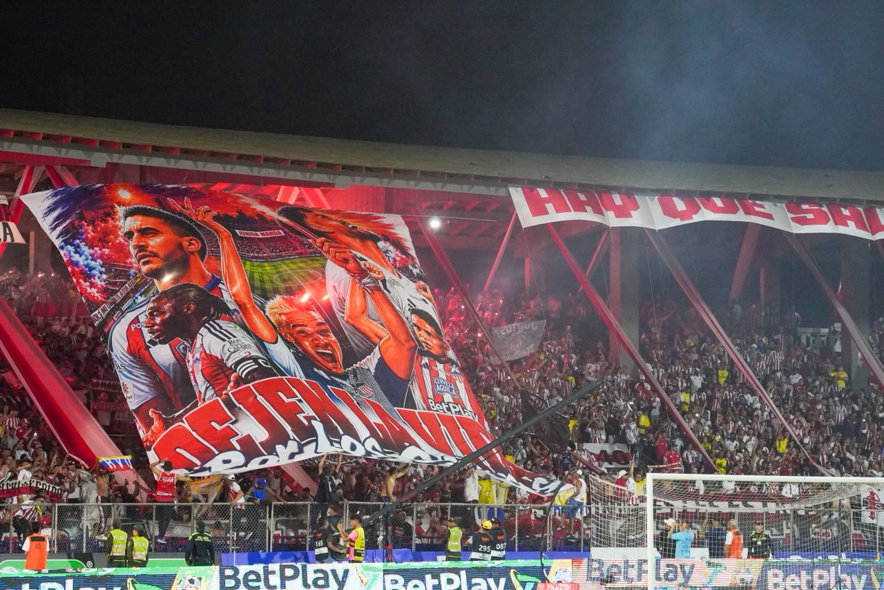 El tifo que le dedicó la hinchada al equipo.