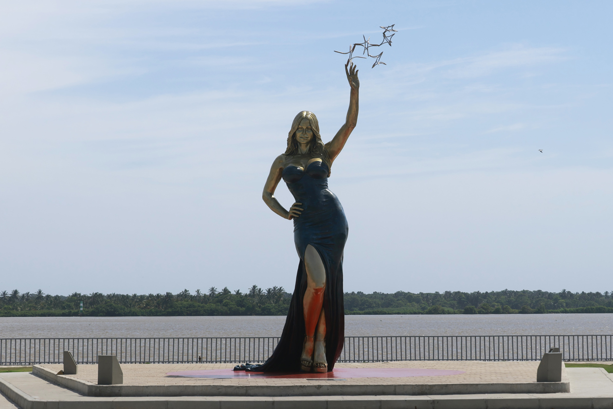 La estatua de la actriz barranquillera Sofía Vergara.