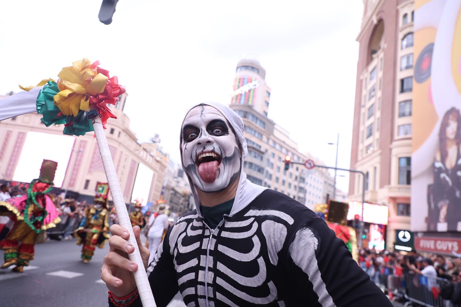 El símbolo de la muerte en el Garabato, en el Desfile de la Hispanidad