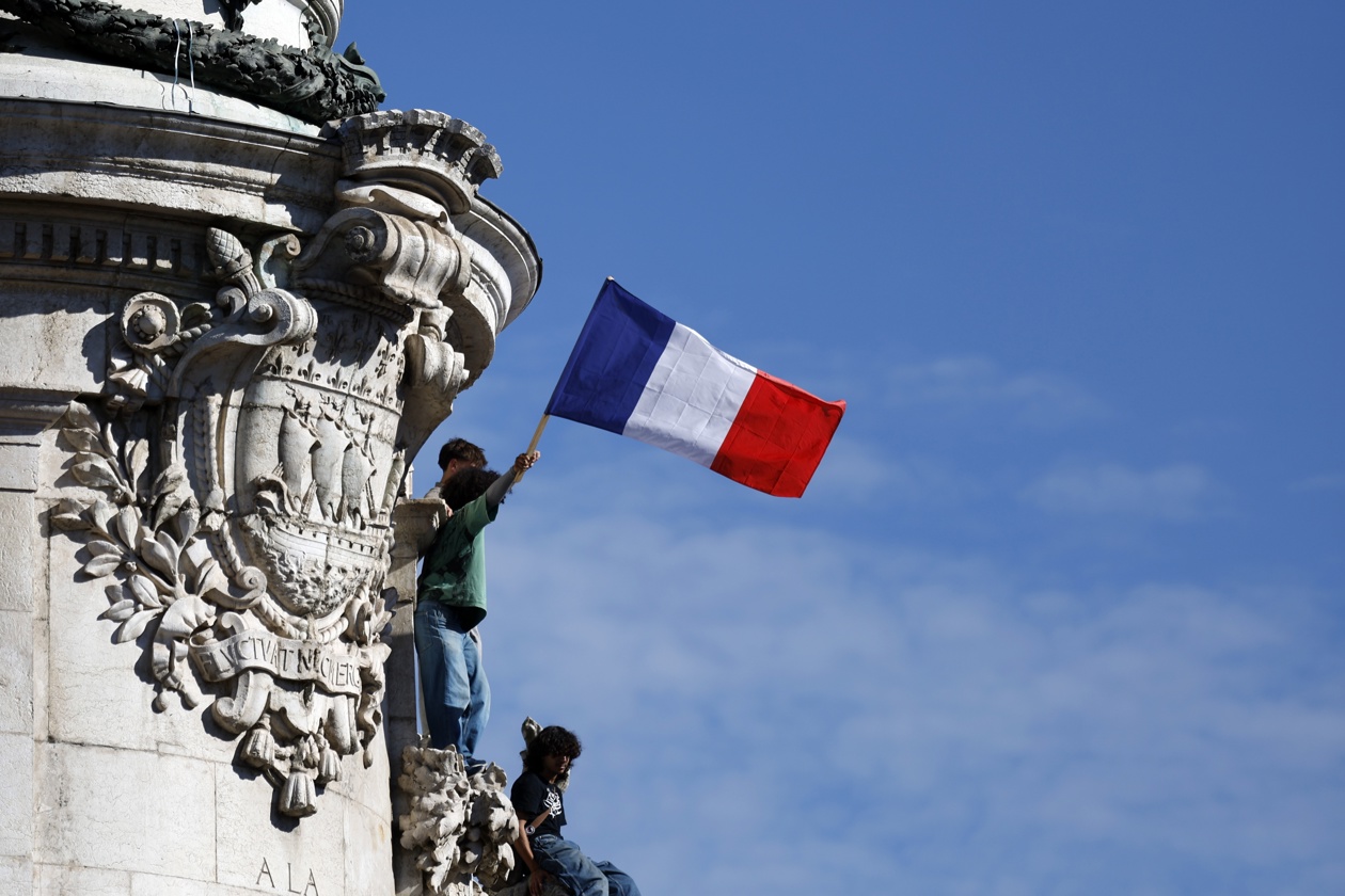 Protesta estudiantil en París.