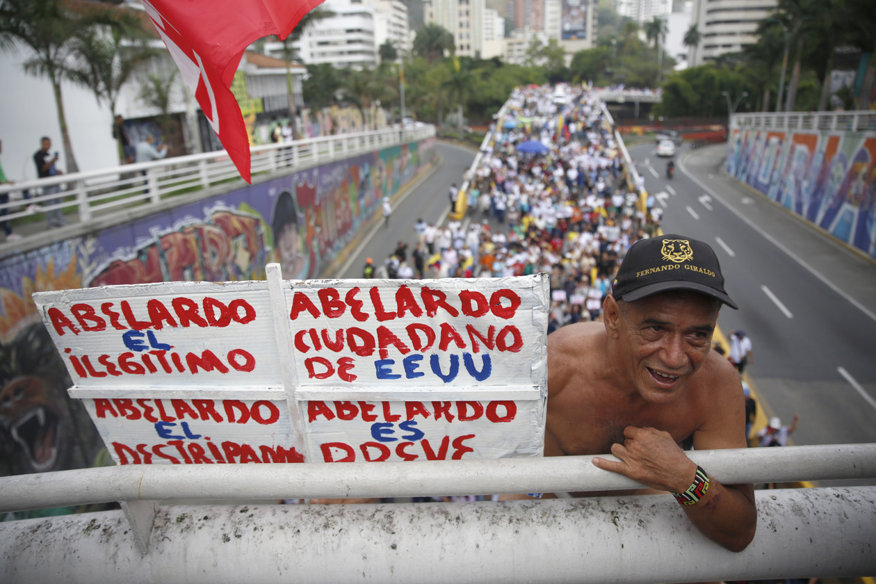 Manifestación contra el Gobierno en Bogotá.