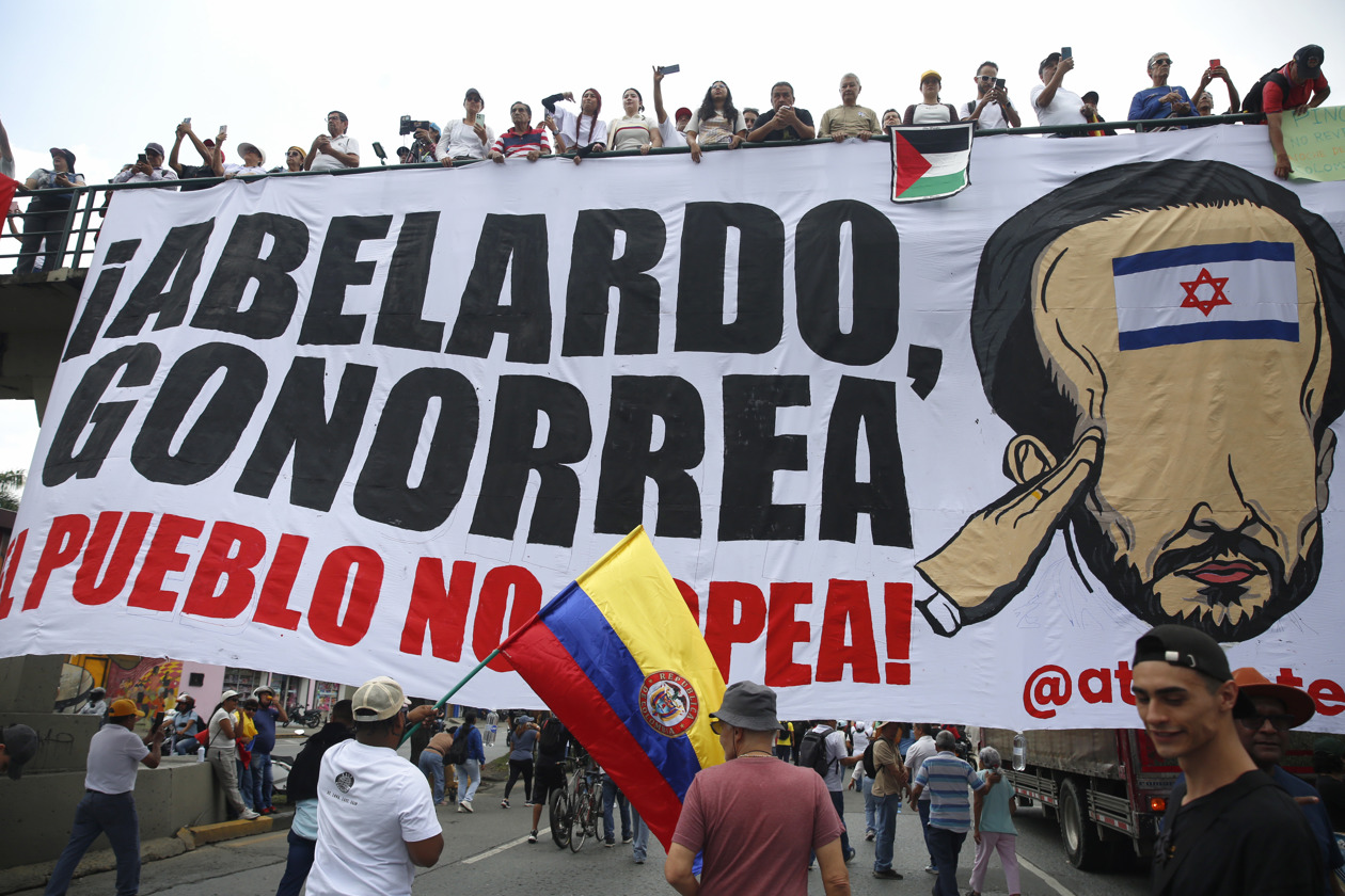 Manifestación contra el Gobierno en Bogotá.