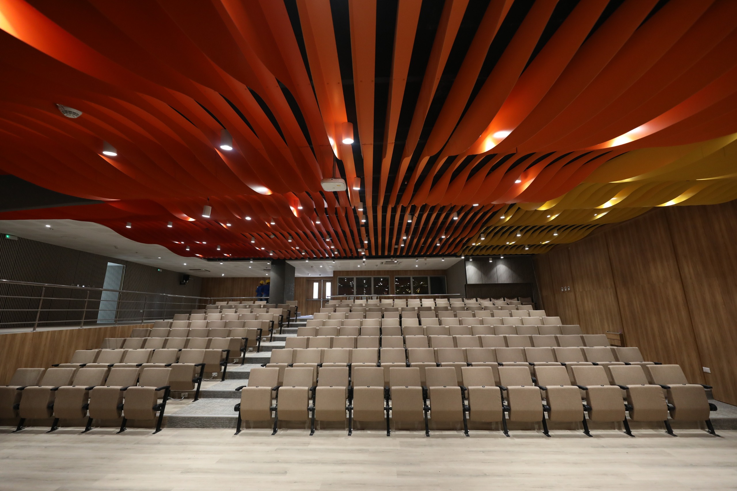 La nueva sala de prensa.