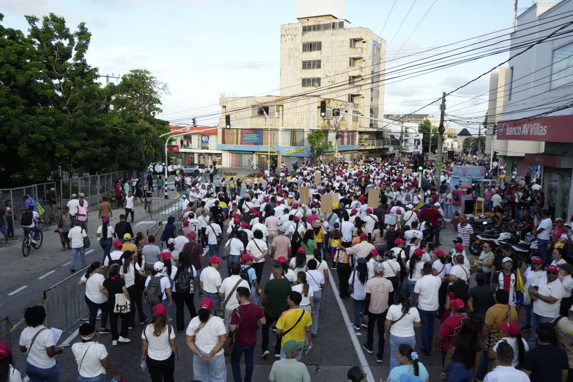 La manifestación recorrió la carrera 44. 