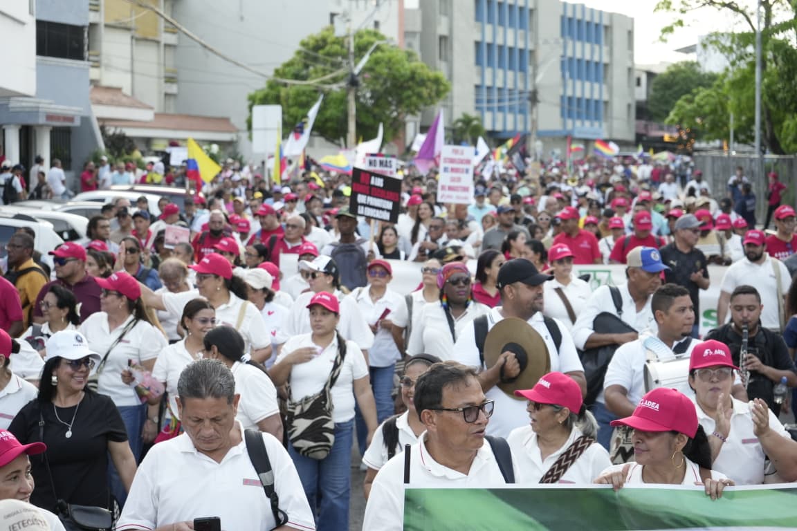 La protesta se desarrolló en forma pacífica. 