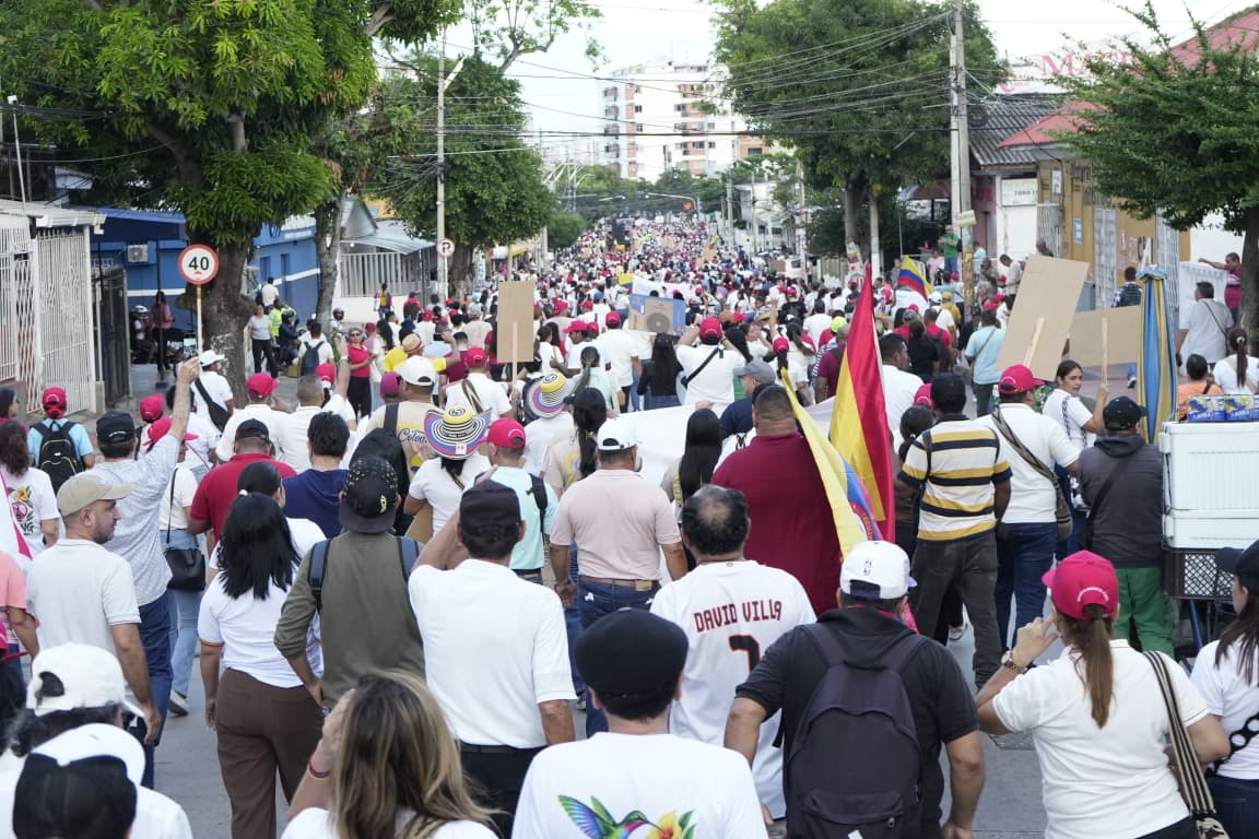 La protesta transcurrió en calma.