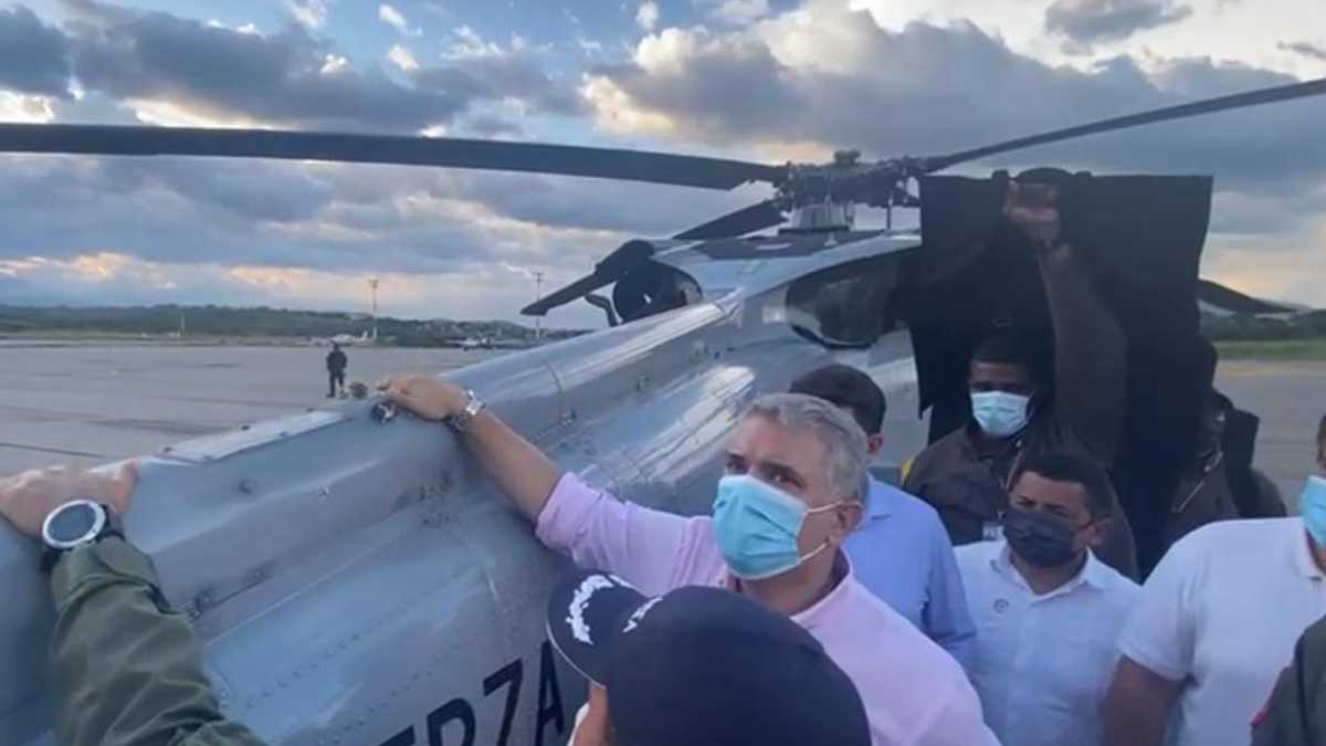 Ataque directo al helicóptero del Presidente