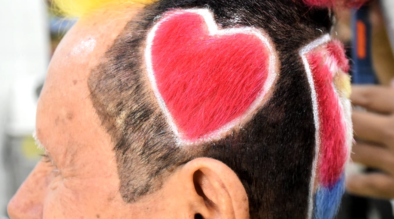 Un corazón para la pasión del fútbol. 