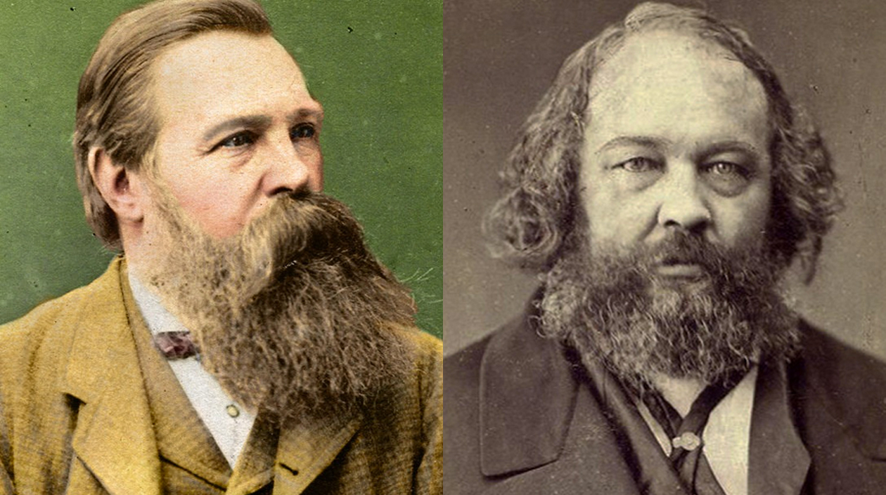 Friedrich Engels y Mijaíl Bakunin