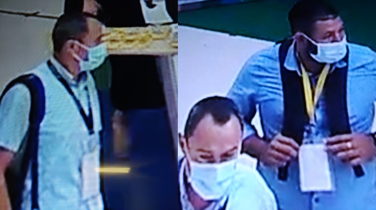 Los hombres señalados de robar el morral.