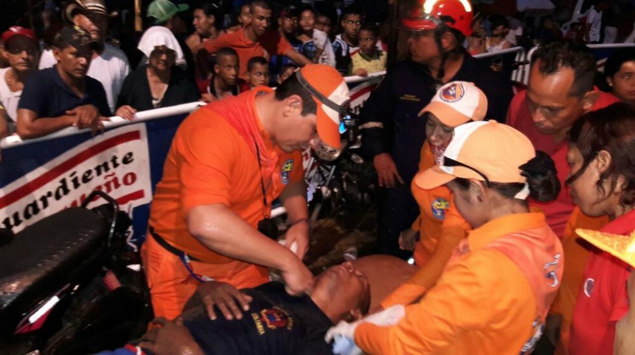 Los heridos han sido atendidos en su mayoría por la Defensa Civil.