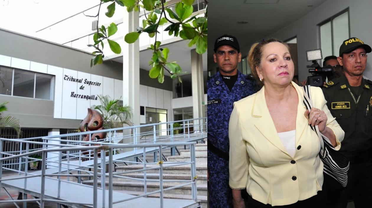 Sede del Tribunal Superior de Barranquilla y Silvia Gette.