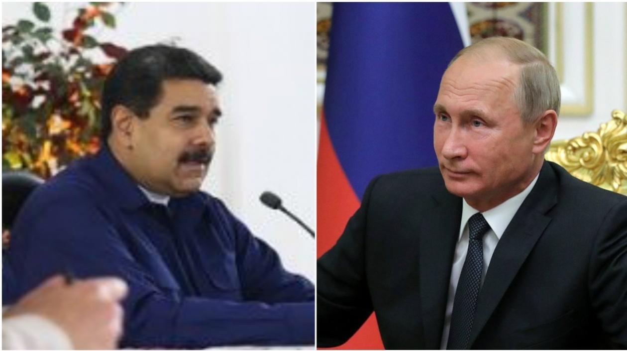 Nicolás Maduro, presidente de Venezuela; y Vladimir Putin, presidente ruso.