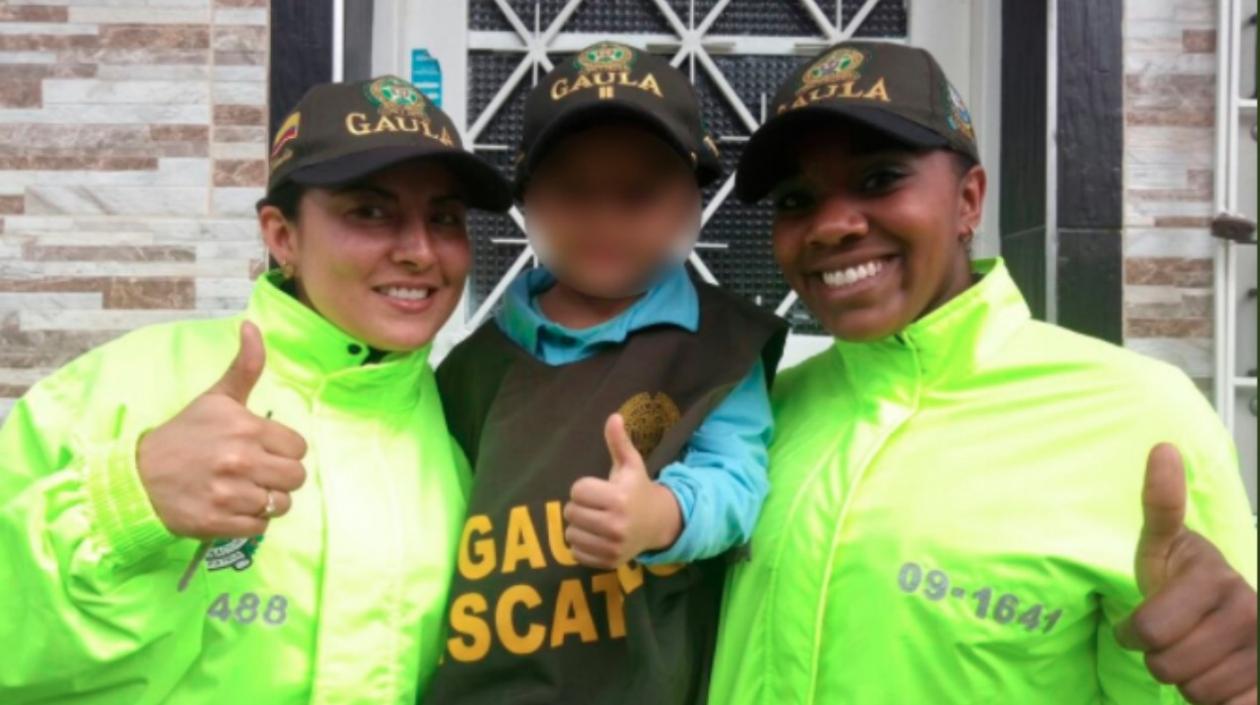 El menor fue rescatado por la Policía en el sur de Bogotá.