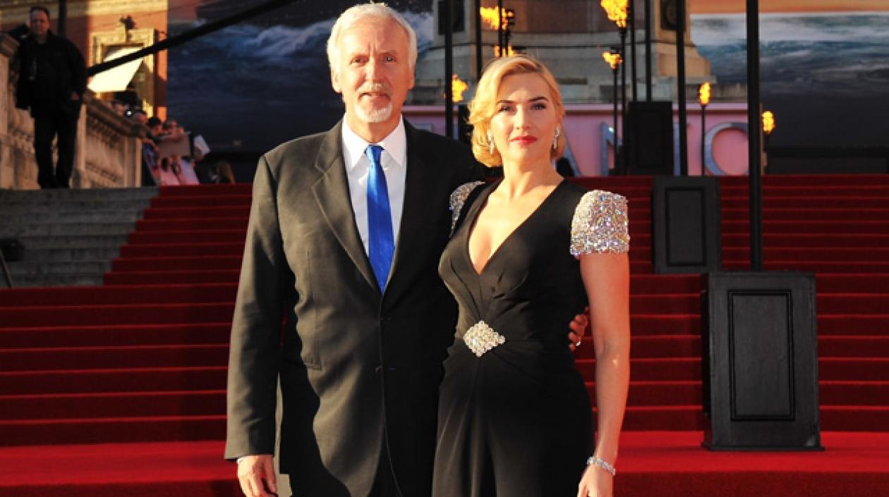 James Cameron y Kate Winslet.