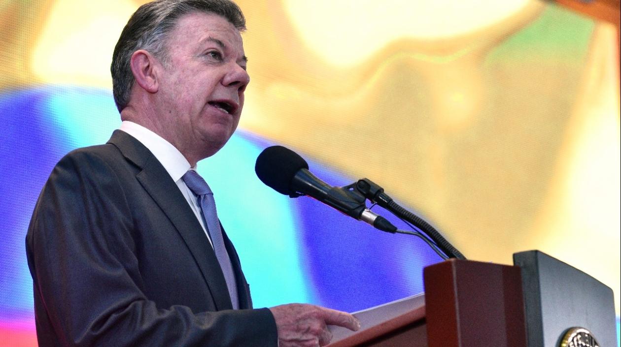 Juan Manuel Santos, presidente.
