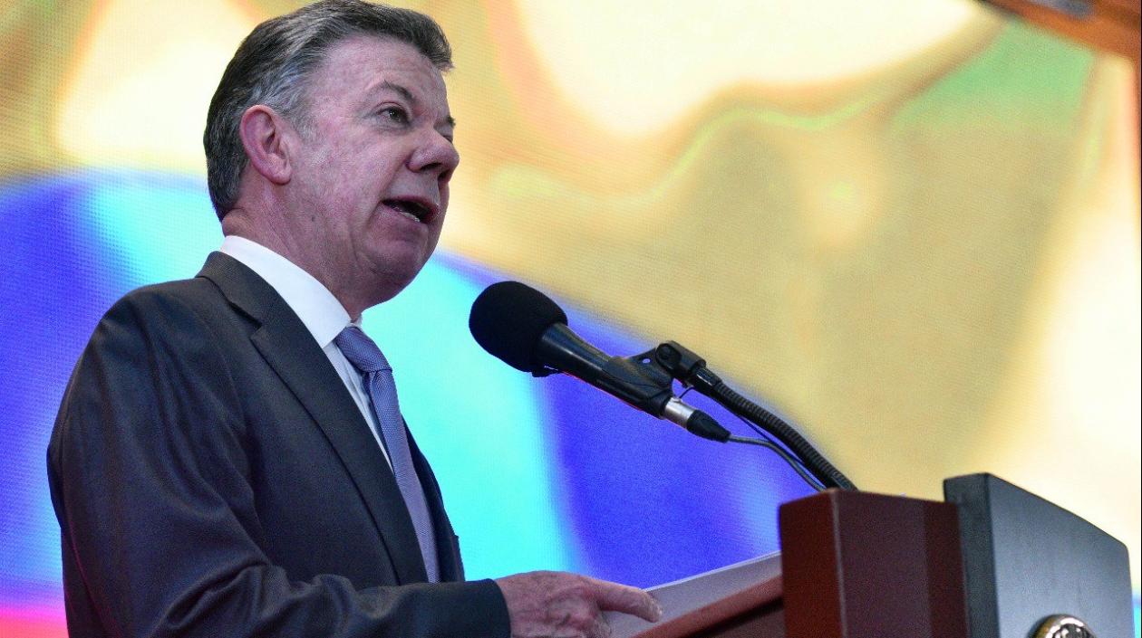 El presiente Juan Manuel Santos